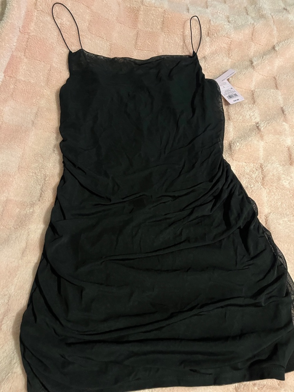 wild fable Black Spaghetti-Strap Mini Slip Dress